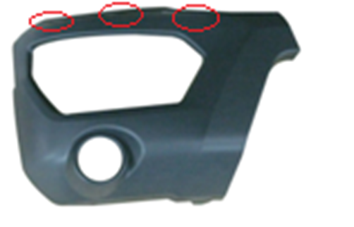 SIDE BUMPER W/HOLE FOR UPPER TRIM , RH&LH (LOW)